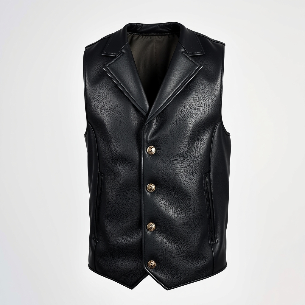 Leather Bar Vest - Custom-Made Gay Leather Vest in 10 Colors - custom-made leather