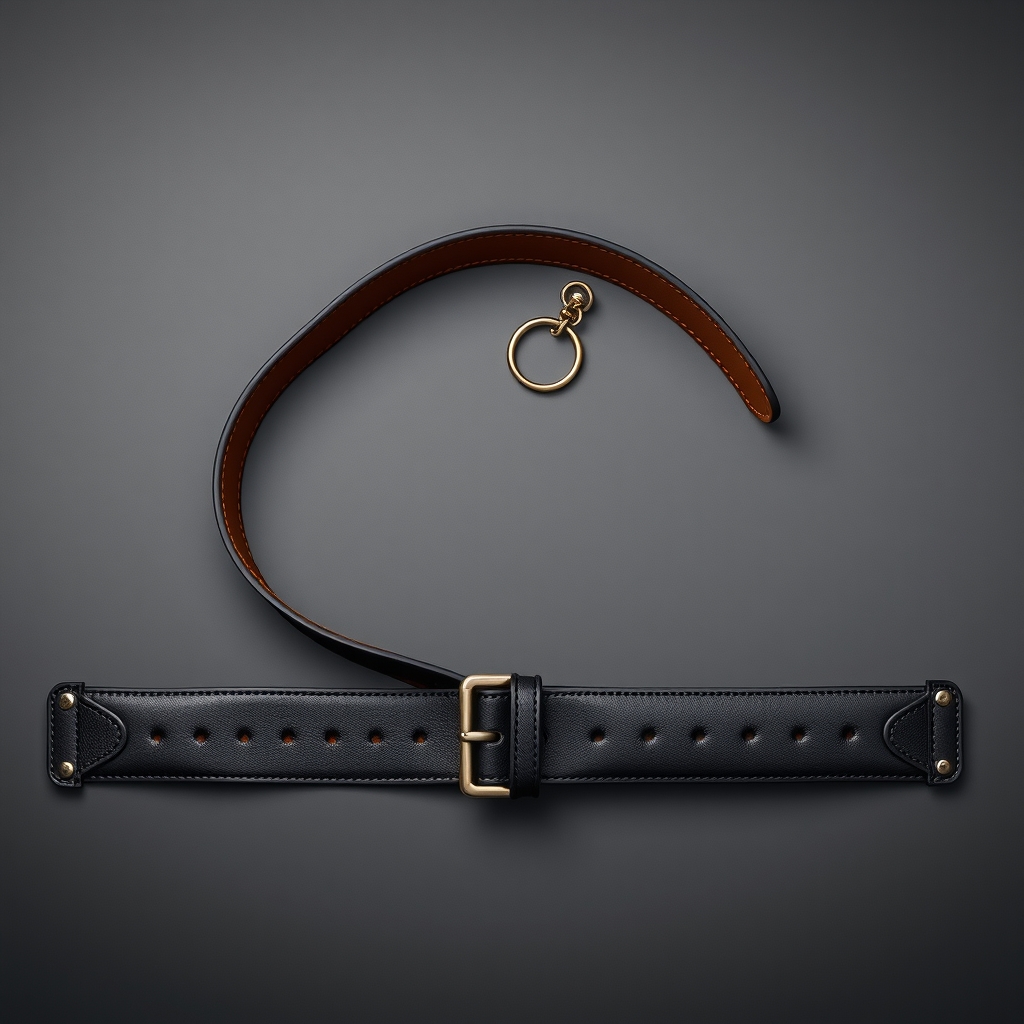 Leather Bondage Belt Set - Custom-Made - custom-made leather